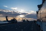 SASEBO, Japan (Feb. 27, 2017) MH-60S Sea Hawk helicopters, assigned to Helicopter Sea Combat Squadron (HSC) 25, embarks amphibious assault ship USS Bonhomme Richard (LHD 6). 