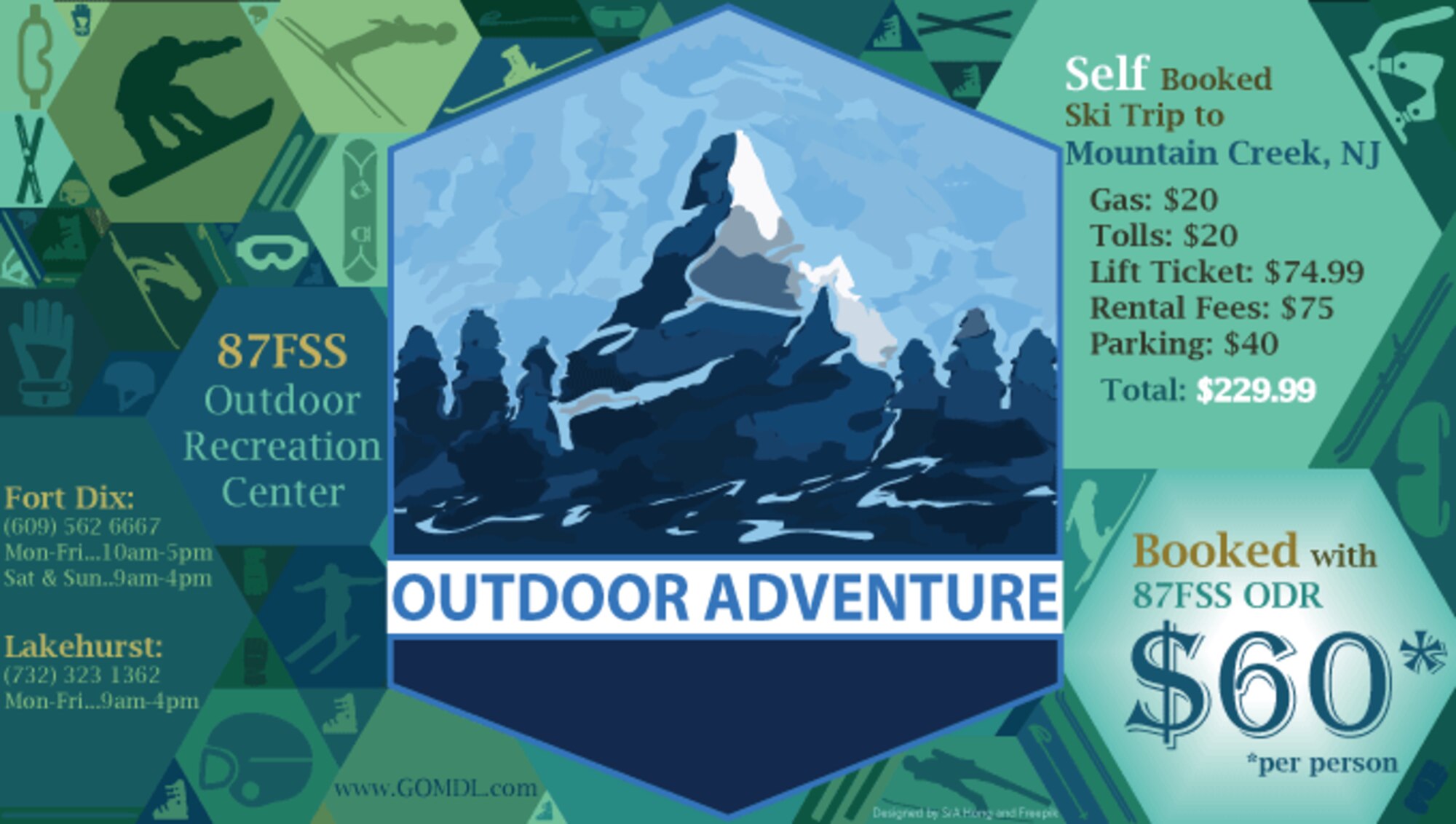 Great adventures await at the 87th FSS Outdoor Recreation Center.