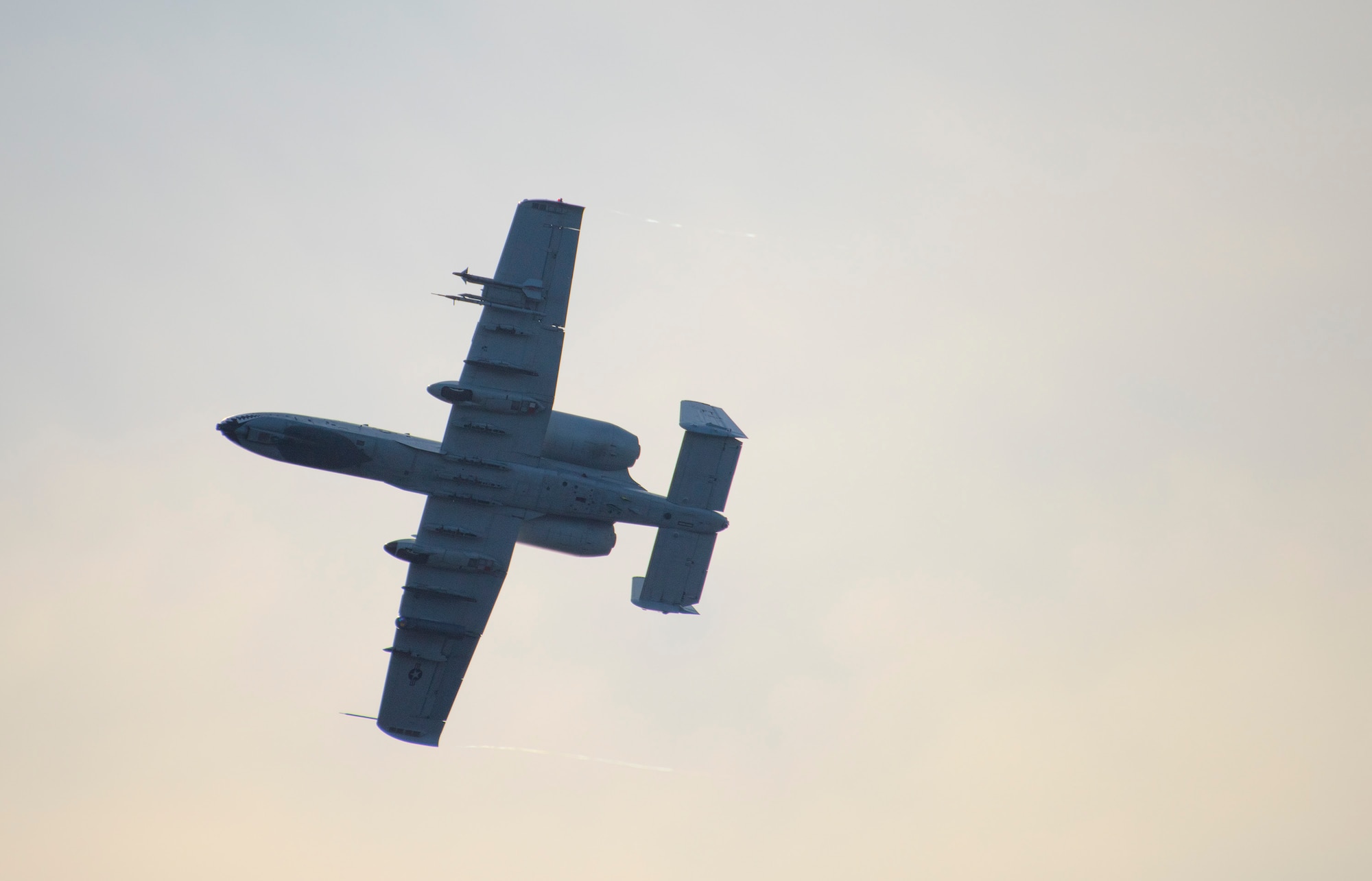 An A-10 Thunderbolt IIs with the 74th Fighter Squadron from Moody Air Force Base, Ga., flies over the Gulf of Mexico Feb. 7 during Combat Hammer.   The 86th Fighter Weapons Squadron’s Combat Hammer is a weapons system evaluation program at Eglin Air Force Base, Fla. (U.S. Air Force photo/Ilka Cole)