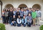 Robert Hamm, 12th Maintenance Group deputy director, poses with the Judson High School Science, Technology, Engineering, and Mathematics Academy class Feb. 2, 2017 at Joint Base San Antonio-Randolph. The group completed a tour of the flight line and an aircraft maintenance hangar. 