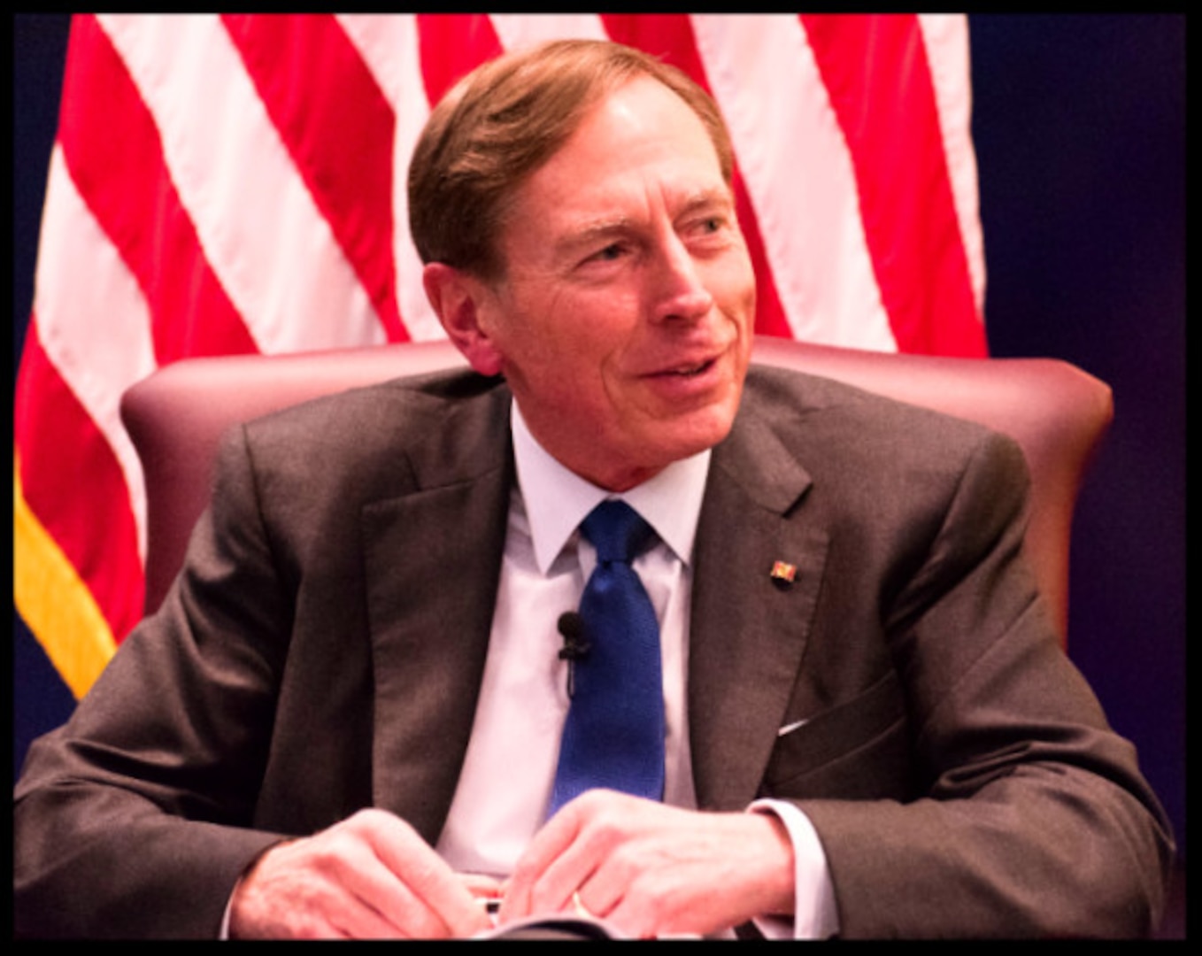 Petraeus spoke candidly on irregular war, large-scale conventional conflict, organizational architecture, and good management and oversight practices. 