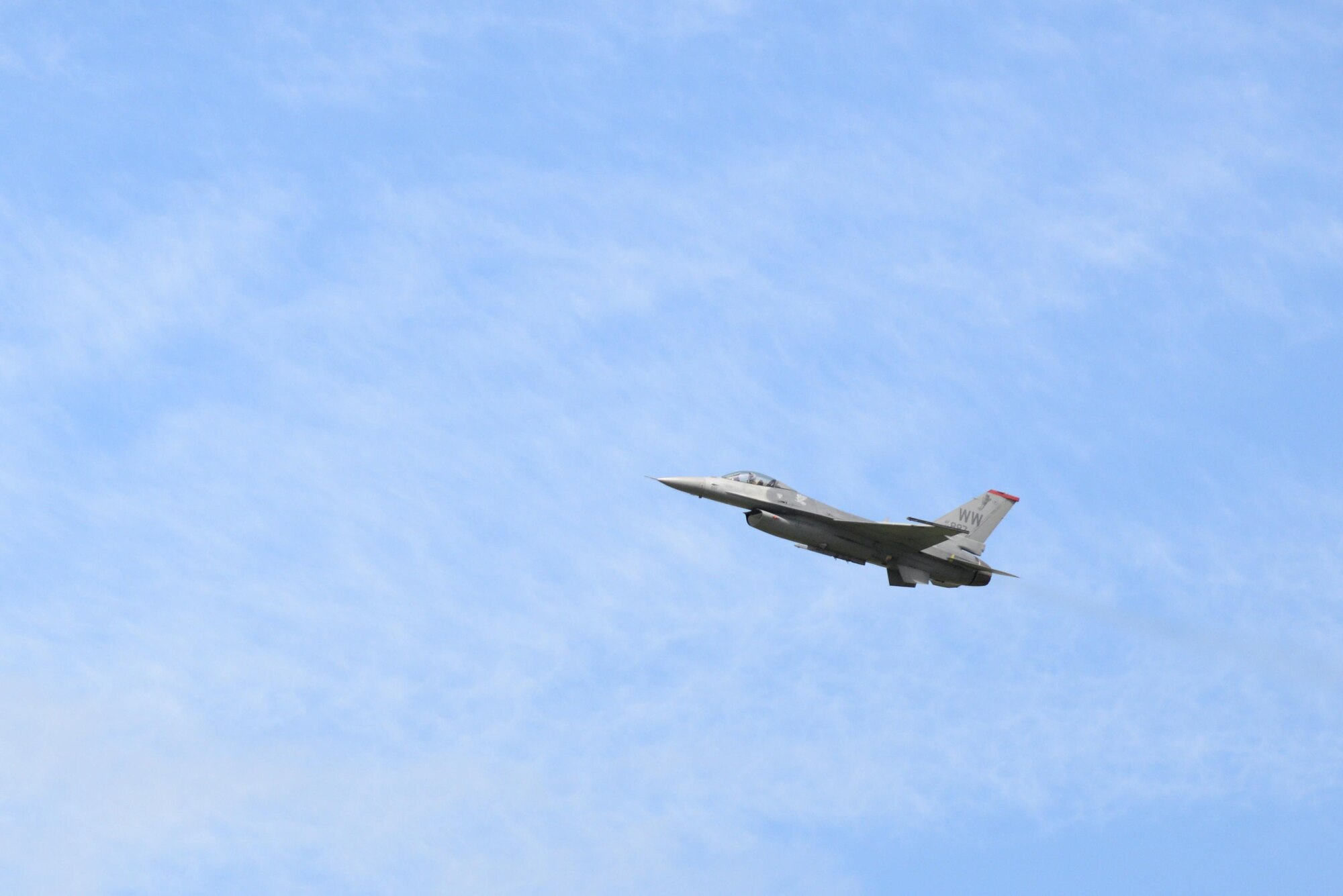 Maj. Richard Smeeding, a F-16 Fighting Falcon demo pilot, performs tactical maneuvers to showcase the F-16's capabilities at Royal New Zealand Air Force Base Ohakea, New Zealand, Feb. 26, 2017. During the air shows, Smeeding reaches speeds at or greater than 700 mph, while maintaining control of his aircraft. He is one of only two demo pilots in the U.S. Air Force. (U.S. Air Force photo by Senior Airman Jarrod Vickers)