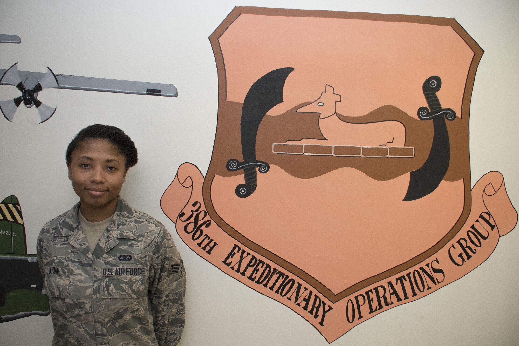 This week's Rock Solid Warrior is Senior Airman Danika Wynn, a 386th Expeditionary Operations Group administrator, deployed from the 355th Component Maintenance Squadron at Davis-Monthan Air Force Base, Arizona. (U.S. Air Force photo/Senior Airman Andrew Park)