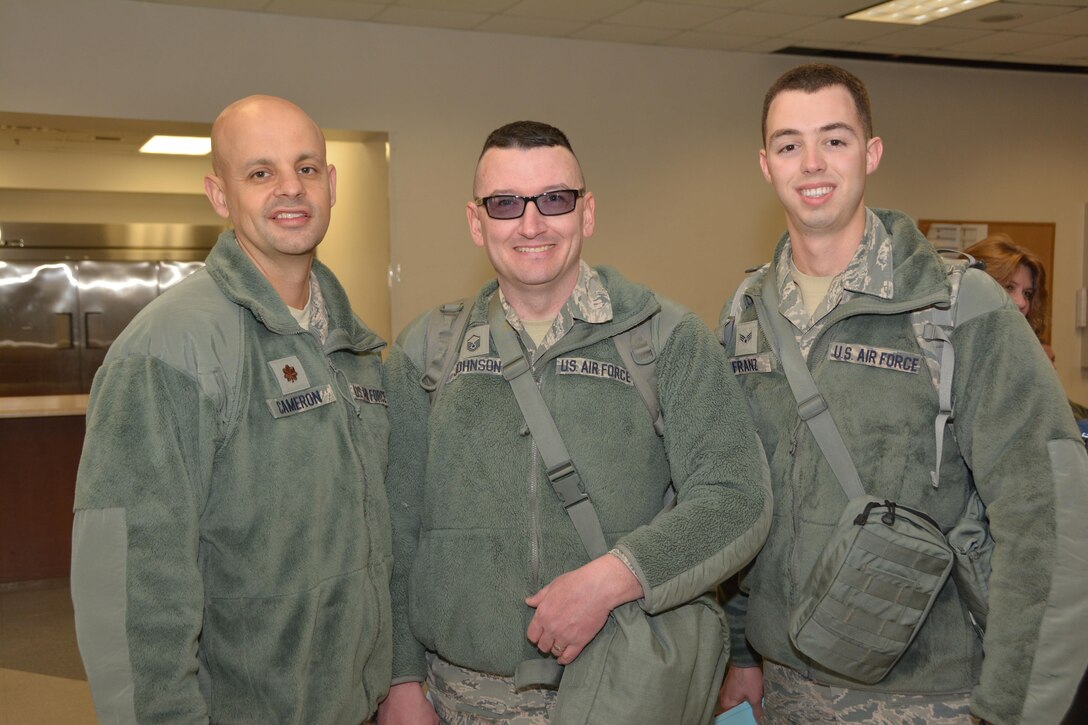 Citizen Airmen from the 507th Operations Support Squadron Intel shop pose for a picture December 12, 2016 prior to deploying to Incirlik Air Base, Turkey.  They join 91 other Reservists from Tinker Air Force Base, Oklahoma supporting operations in Southwest Asia with air refueling support to U.S. and coalition aircraft.  (U.S. Air Force Photo/Tech. Sgt. Lauren Gleason)