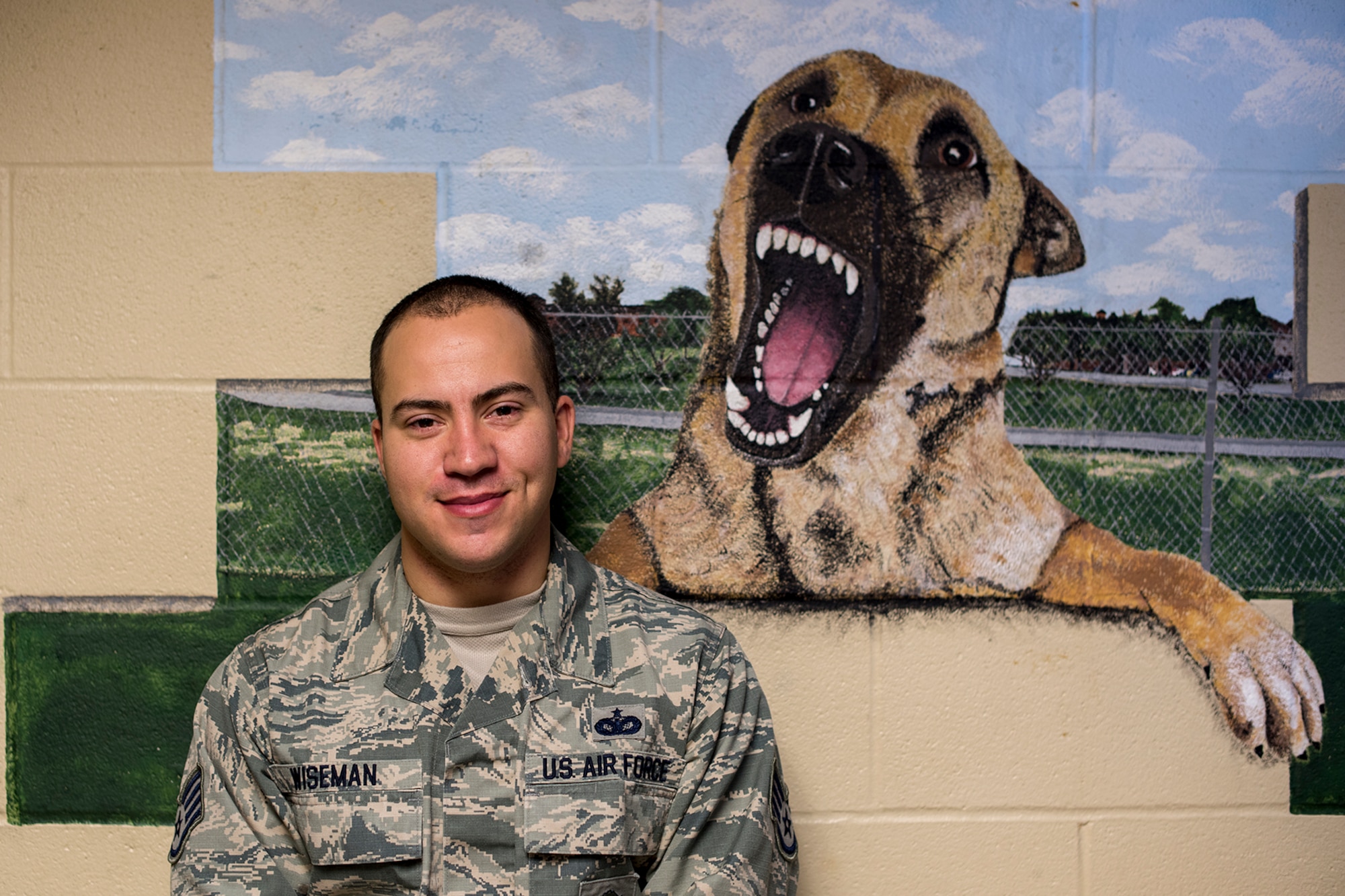 U.S. Air Force Staff Sgt. Tyler Wiseman, 17th Security Forces Squadron Military Working Dog handler, says his New Year’s resolution is to win a weight lifting competition, avoid using electronics as frequently and get promoted. (U.S. Air Force photo by Senior Airman Devin Boyer/Released)