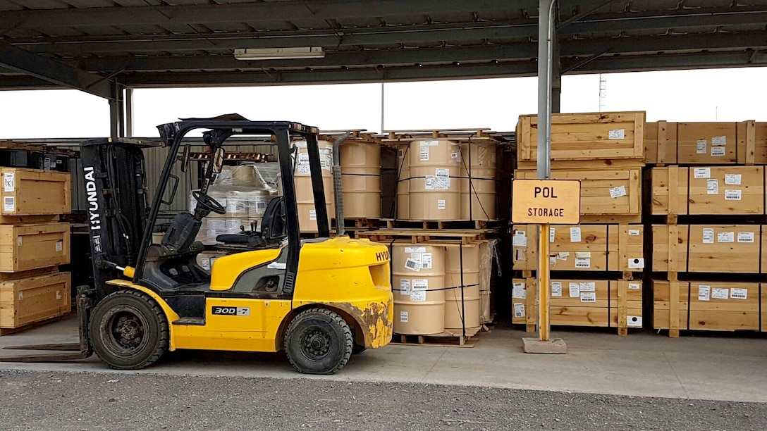 The new DLA Distribution facility at Camp Lemonnier, Djibouti, includes storage for petroleum, oil and lubricants.
