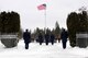 Fairchild Honor Guard Airmen stand at attention Dec. 19, 2016, during a Wreaths Across America ceremony at Fort George Wright Cemetery, Spokane, Washington. The ceremonial guardsmen supported the ceremony by presenting of colors, playing of taps, and a three-volley rifle salute. (U.S. Air Force photo/Senior Airman Nick J. Daniello)

