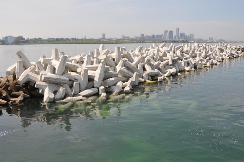 The U.S. Army Corps of Engineers completed repairs to the Cleveland Harbor East breakwater which was damaged by Hurricane Sandy. The project was one of nine structures scheduled for repair under supplemental Superstorm Sandy funds provided by Congress.