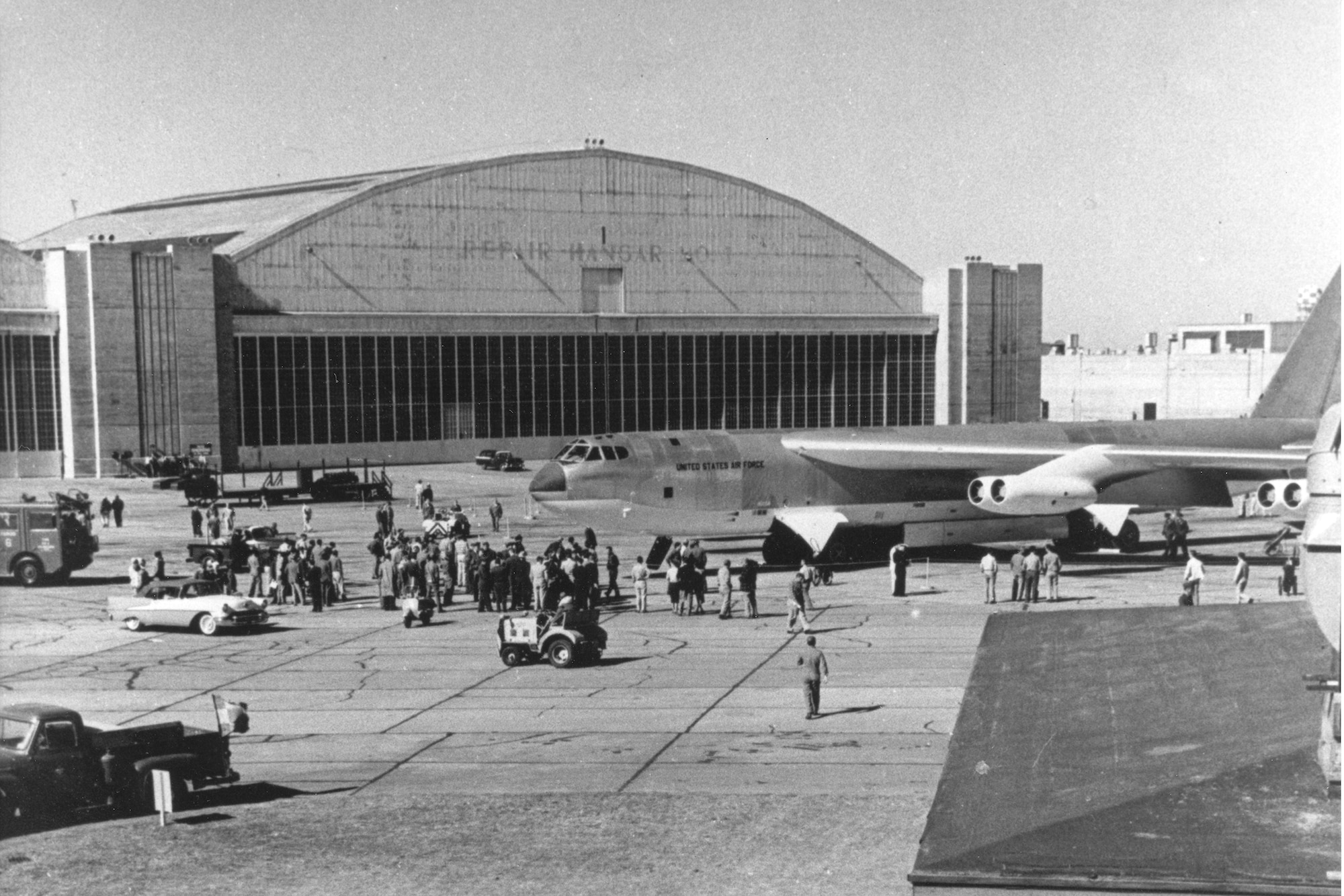 First B-52 at Tinker Air Force Base on Nov. 10, 1955.