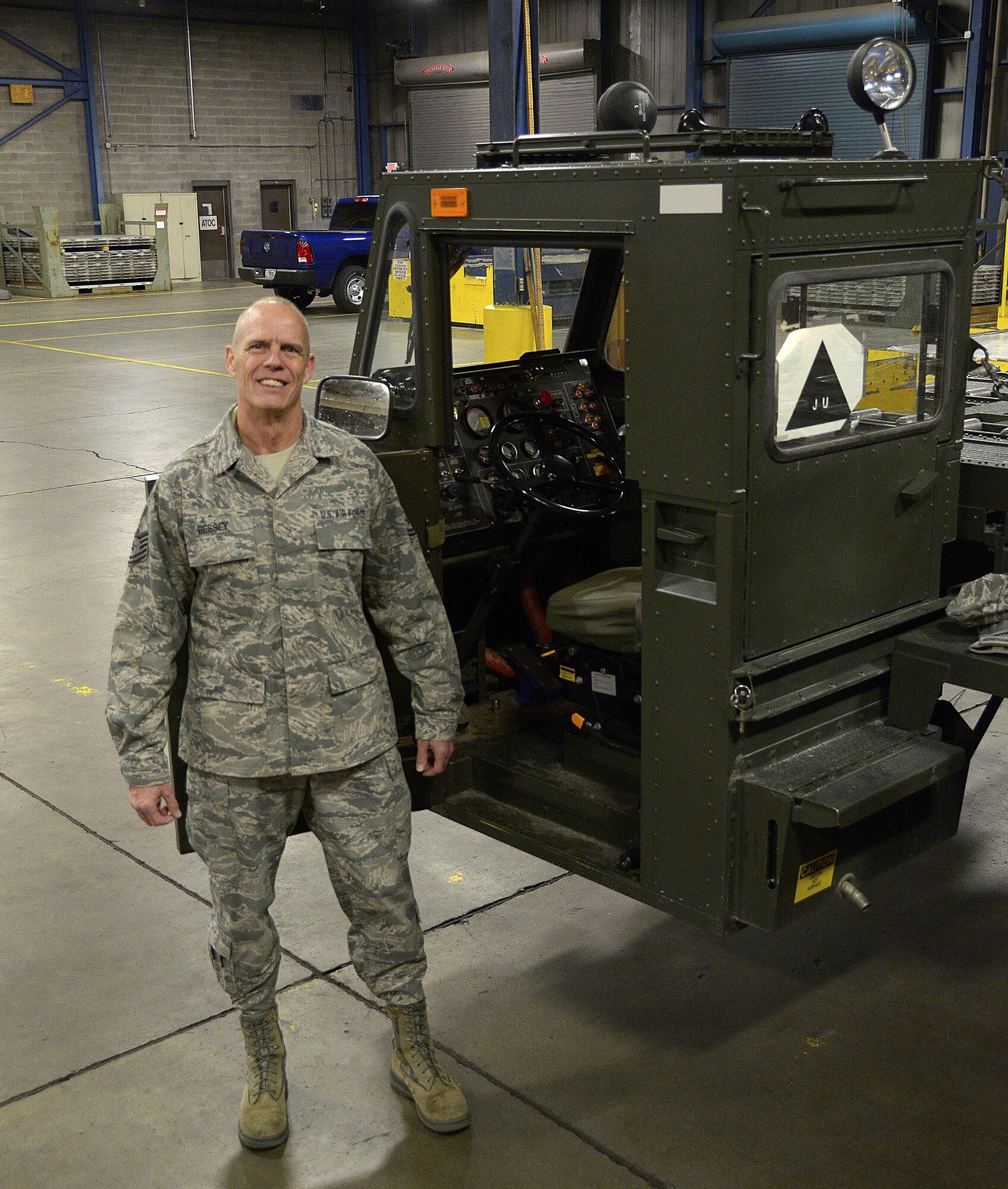 Tech. Sgt. Walter Bessey, 87th Aerial Port Squadron passenger terminal service manager, is the 445th Airlift Wing January Spotlight Performer. (U.S. Air Force photo/Staff Sgt. Joel McCullough)