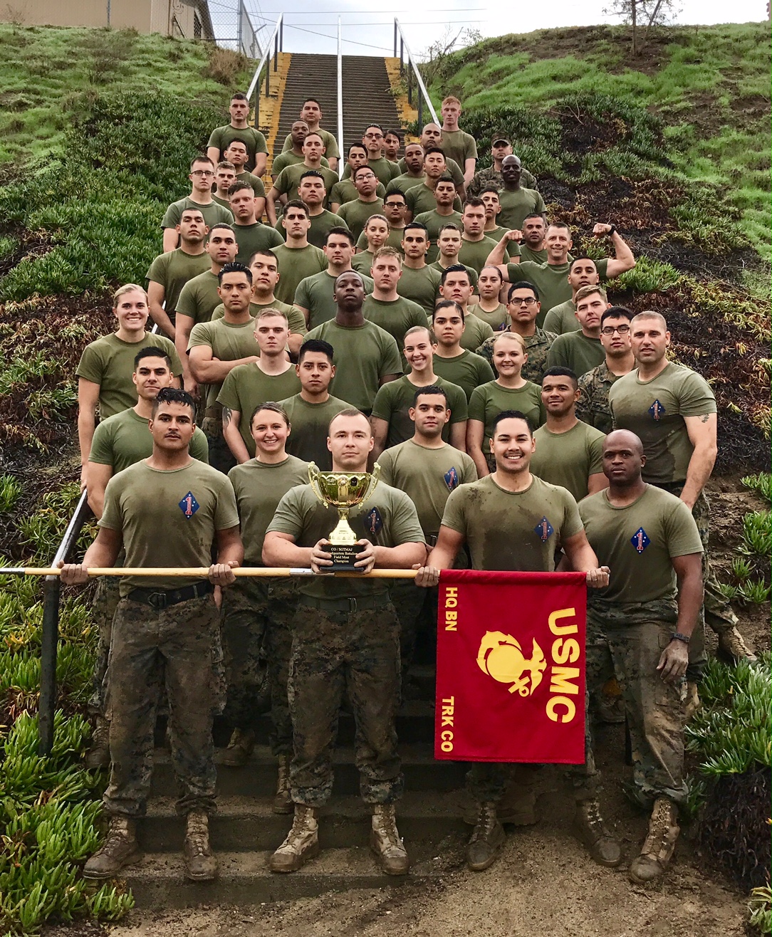 Truck Company, Headquarters Battalion, 1st Marine Division dominates field meet.