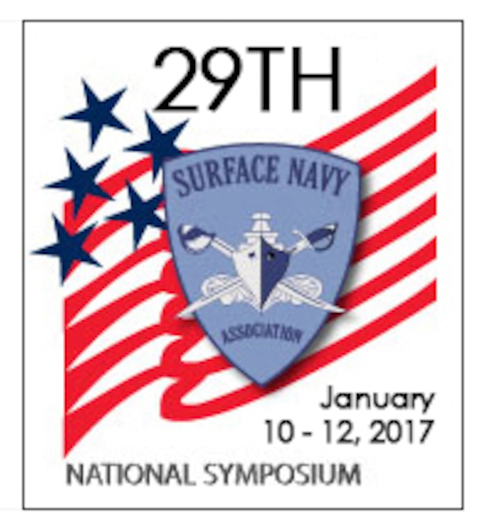 Official graphic of the 29th Surface Navy Association, Jan. 10-12, 2017, in Alexandra, Virginia.