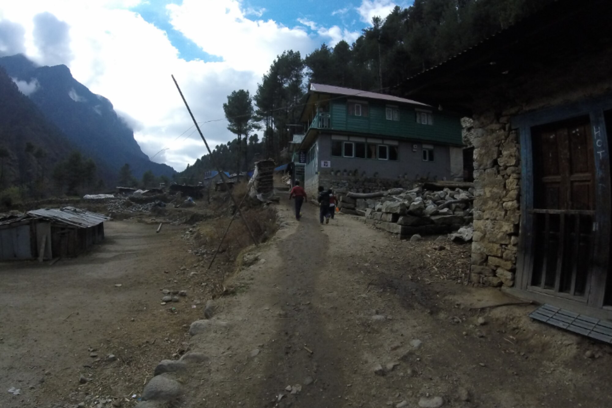 Nepalese boys on their way to school. (Courtesy photo by Tech. Sgt. Samantha Lane)