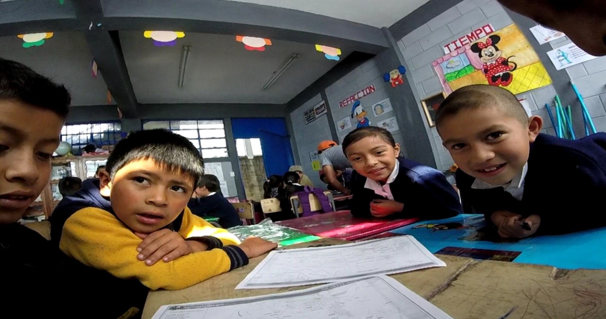 Tech. Sgt. Samantha Lane's point-of-view when trying to explain where Texas and Missouri are to students in Guatemala. (Courtesy photo by Tech. Sgt. Samantha Lane)