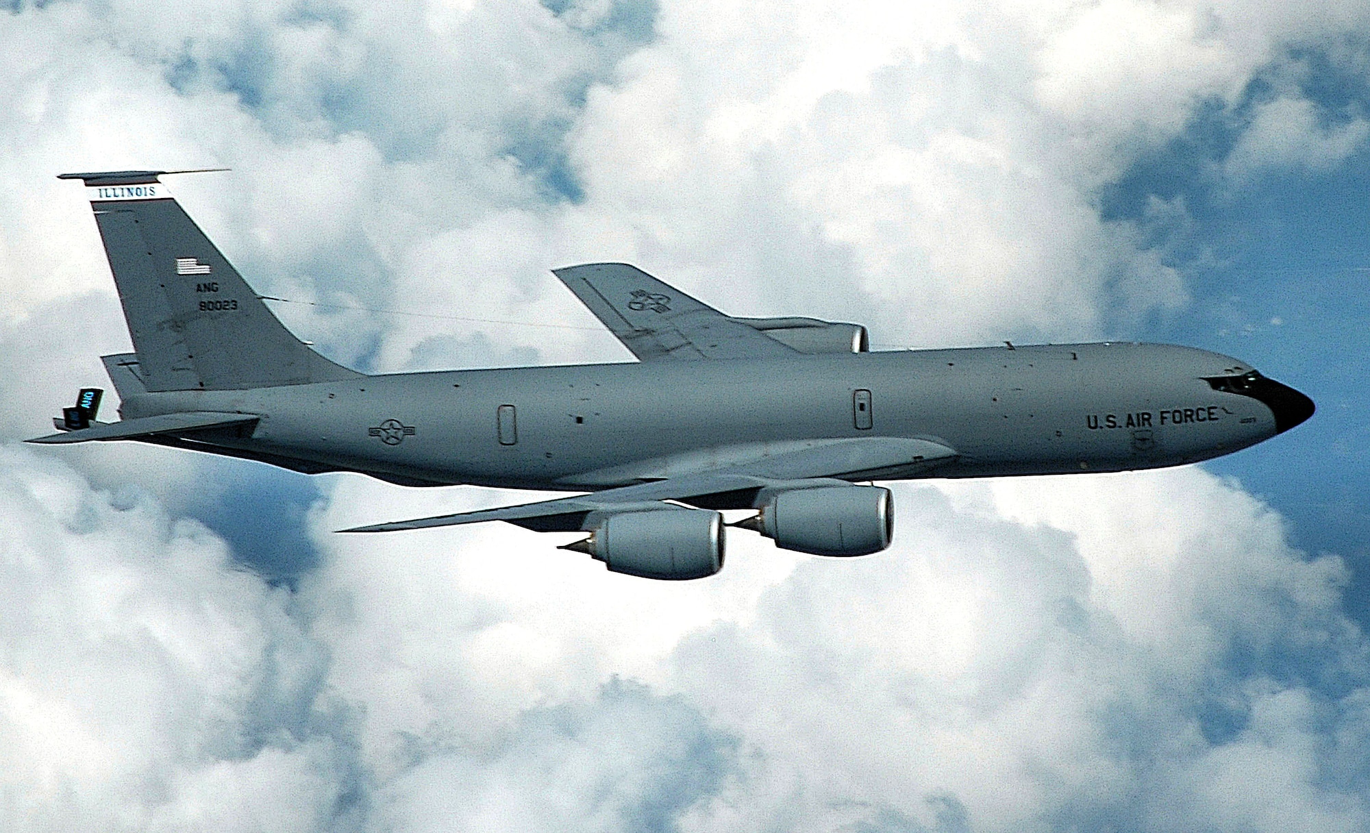 KC-135R, 2009-present: The 906th Air Refueling Squadron moved from the 319th Operations Group, Grand Forks AFB, N.D., to the 375th Operations Group, Scott AFB. The 906th became an active associate unit flying the KC-135R Stratotanker aircraft of the 126th Air Refueling Wing, Illinois Air National Guard.