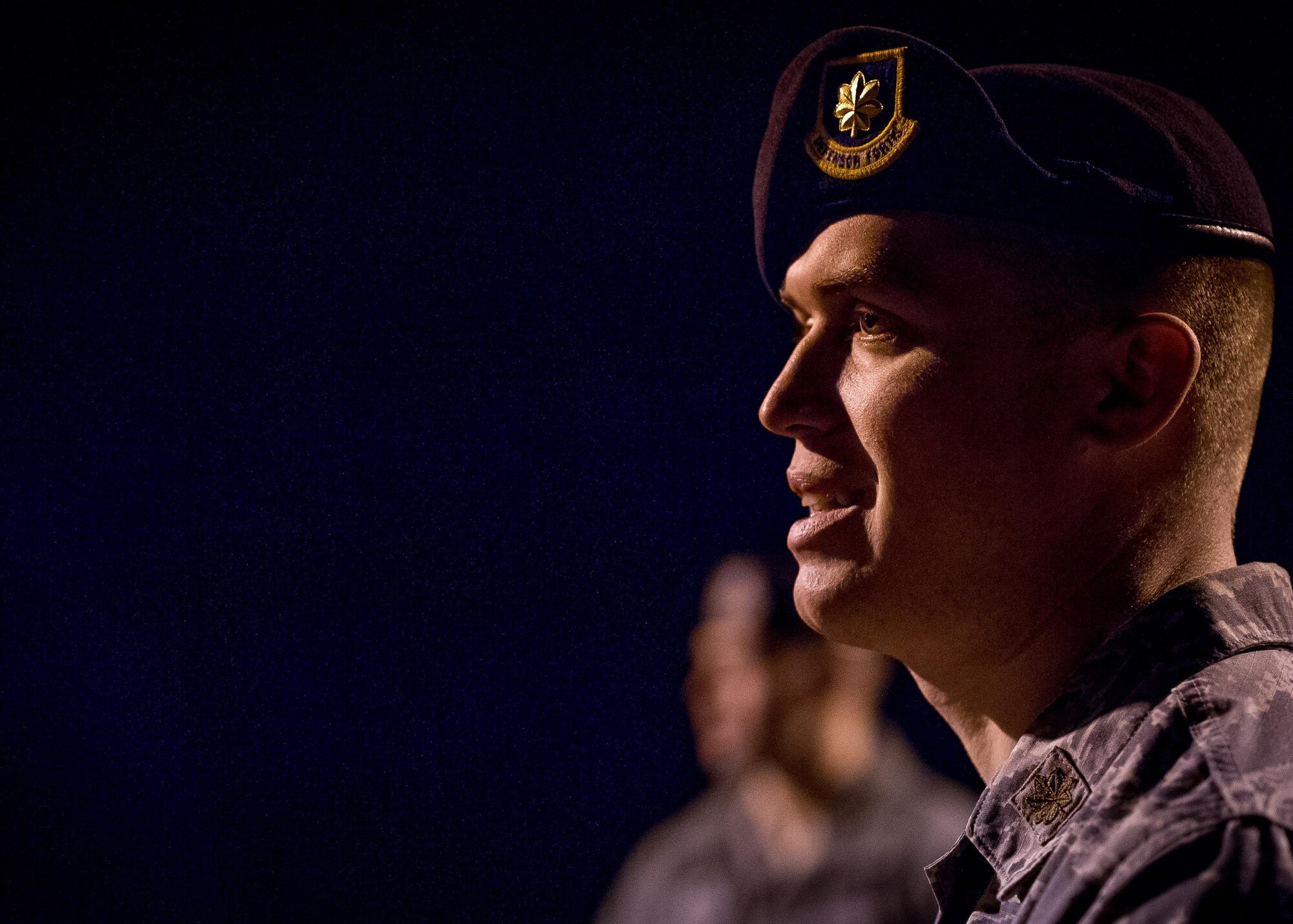 Maj. Christopher Grady, 315th Airlift Wing Security Forces Squadron, gives a briefing over the events taking place during the Warrior Challenge January 5, 2017, at Joint Base Charleston, S.C. The team building event brought together Airmen from various agencies throughout the 315th AW for a friendly competition. Eight teams, averaging four Airmen per team, participated in the challenge. (U.S. Air Force photo by Senior Airman Tom Brading)