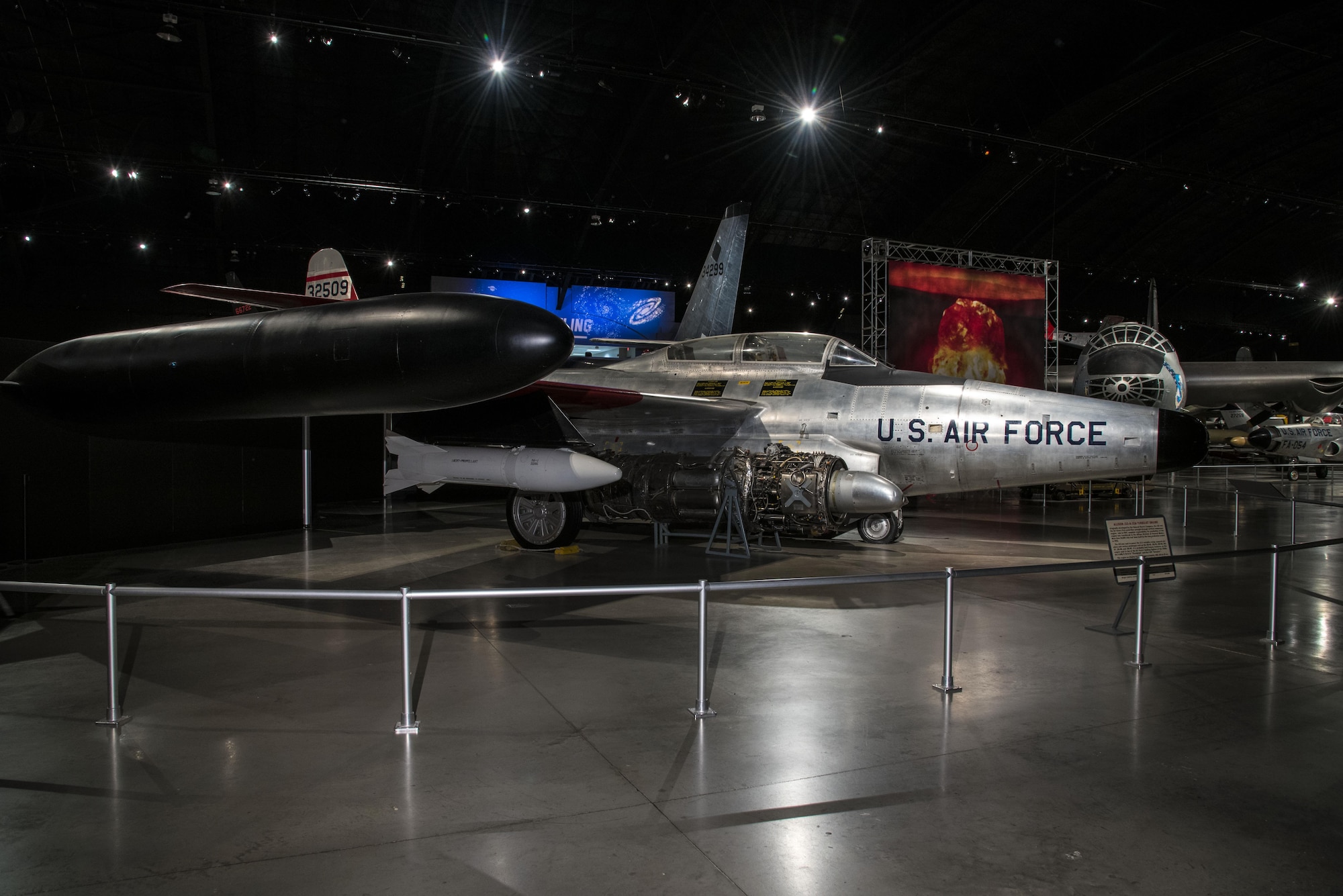DAYTON, Ohio -- Northrop F-89J Scorpion on display in the Cold War Gallery at the National Museum of the United States Air Force. (U.S. Air Force photo by Ken LaRock) 