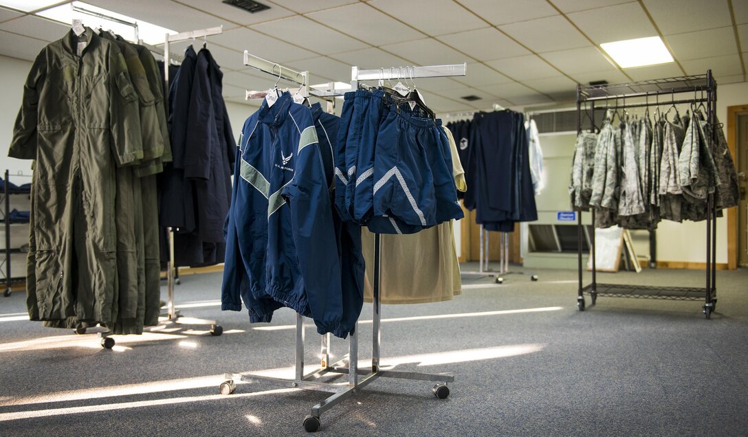 Blues, BDUs and boots make up most of the stock available at the 919th Special Operations Wing’s Commando Closet located in Bldg. 3005 at Duke Field, Fla.  Anyone interested in donating or in need of a uniform can visit the “Closet” during duty hours through the week and UTA weekends.  (U.S. Air Force photo/Tech. Sgt. Sam King)