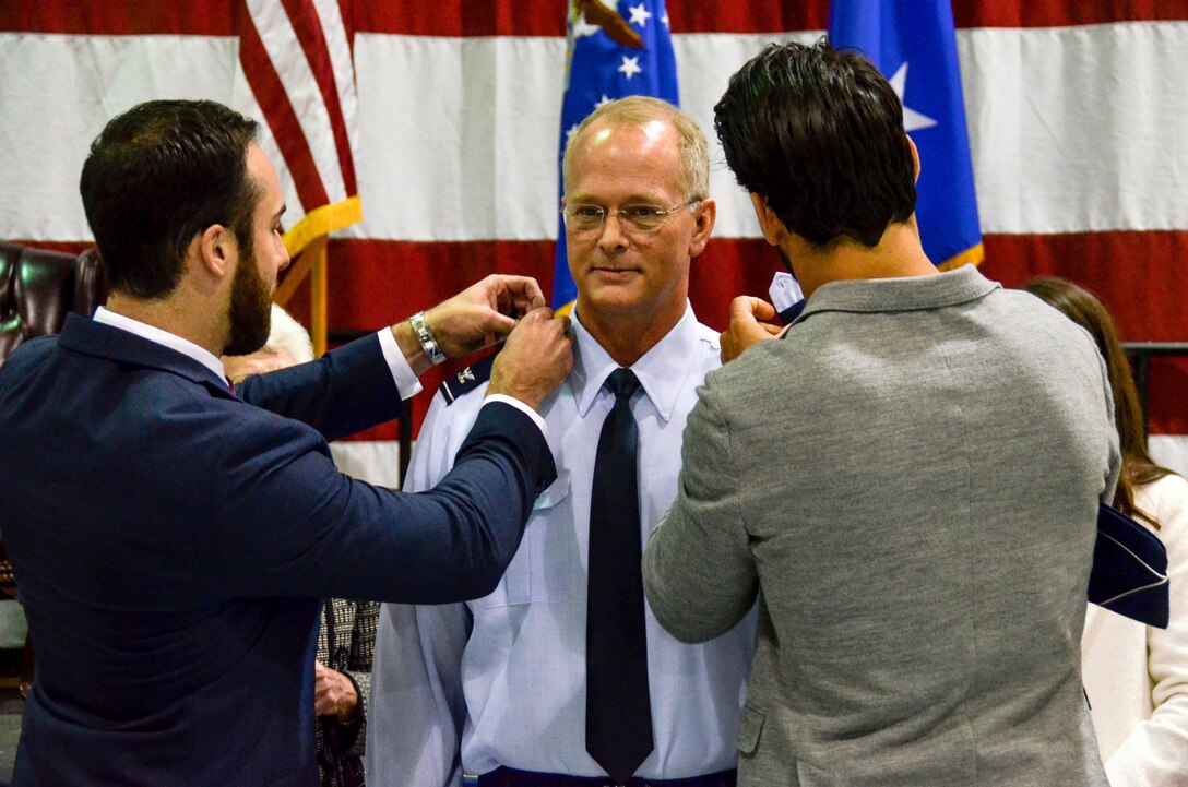 Brig. Gen. Steven Parker, 94th Airlift Wing and Dobbins Air Reserve Base commander, was promoted to the rank of brigadier general at a ceremony on base, Jan. 6, 2017. Parker will be the first one-star general to serve as the 94th AW commander since 2006. (U.S. Air Force photo / Tech. Sgt. Kelly Goonan)