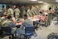 Airmen from the 315th Airlift Wing Security Forces Squadron enjoyed a pizza luncheon Jan. 6, 2017 at Joint Base Charleston.  
A Charleston area church provided the pizza, which is a show of support for deploying Airmen and led by the 315th AW Chaplaincy Service.  (U.S. Air Force photo by Master Sgt. Shane Ellis)
