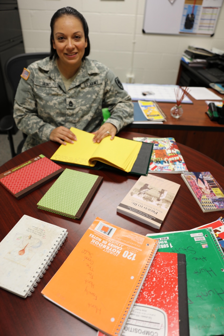 Few people know that Army Sgt. 1st Class Ruth Hunt, pictured here, is a published author. Hunt is the Army senior enlisted advisor and noncommissioned officer-in-charge of laboratory animal medicine at the Uniformed Services University of the Health Sciences in Bethesda, Md., Dec. 12, 2016. Army photo by Sharon Holland