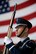 Airman 1st Class Andrew Des Marias, a Dover Air Force Base Honor Guard member, stands at the position of 