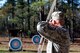 Master Sgt. Bradley Shova, 23d Component Maintenance Squadron first sergeant, shoots an arrow at the newly renovated archery range, Jan. 5, 2017, at Moody Air Force Base, Ga. The range was designed to be more accessible and cost-effective. (U.S. Air Force photo by Airman 1st Class Greg Nash)