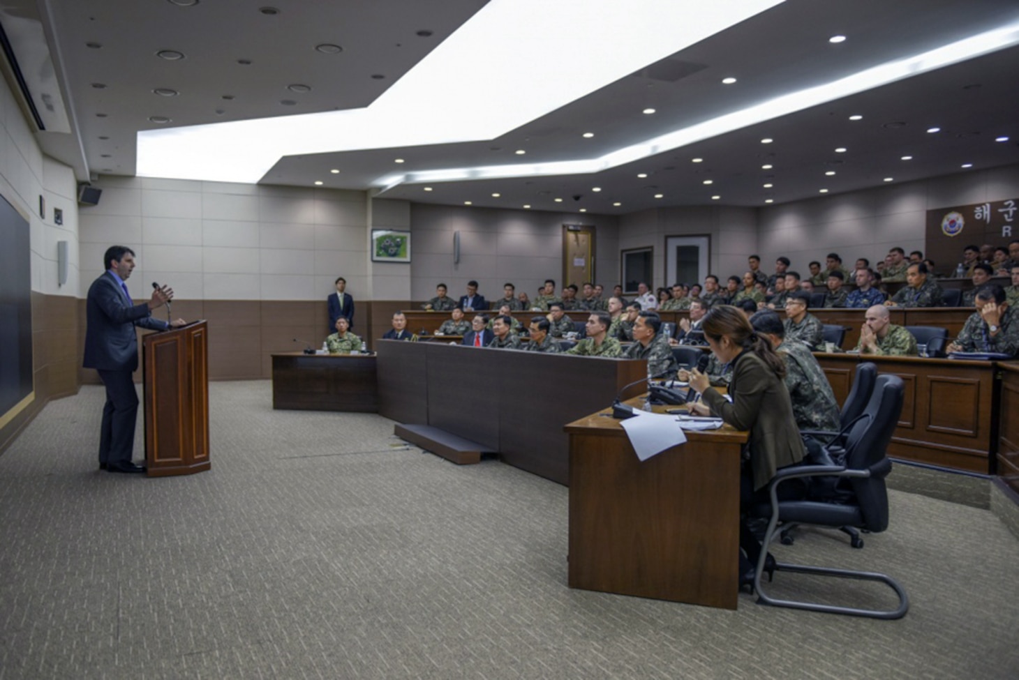 Hon. Mark Lippert, U.S. ambassador to the Republic of Korea (ROK), highlights the strength of the ROK and U.S. alliance during a visit to the ROK Fleet base in Busan, Jan. 9, 2017.  During the visit, Lippert, who was appointed in Oct. 2014, took time to thank more than 150 ROK and U.S. naval personnel for their combined service and support of regional security. 