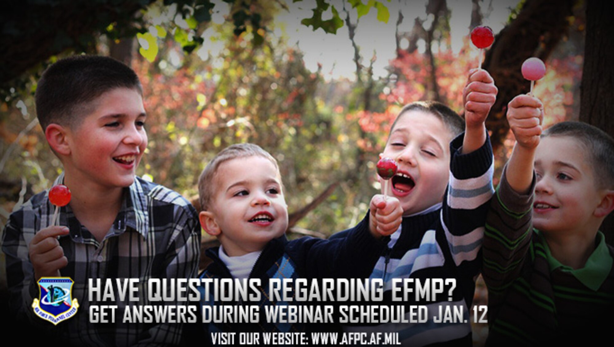 The Air Force Personnel Center will hold two Exceptional Family Member Program webinars Jan. 12, 2017. EFMP allows Airmen to proceed to assignment locations where suitable medical, educational, and other resources are available to treat special needs family members. (U.S. Air Force courtesy photo)