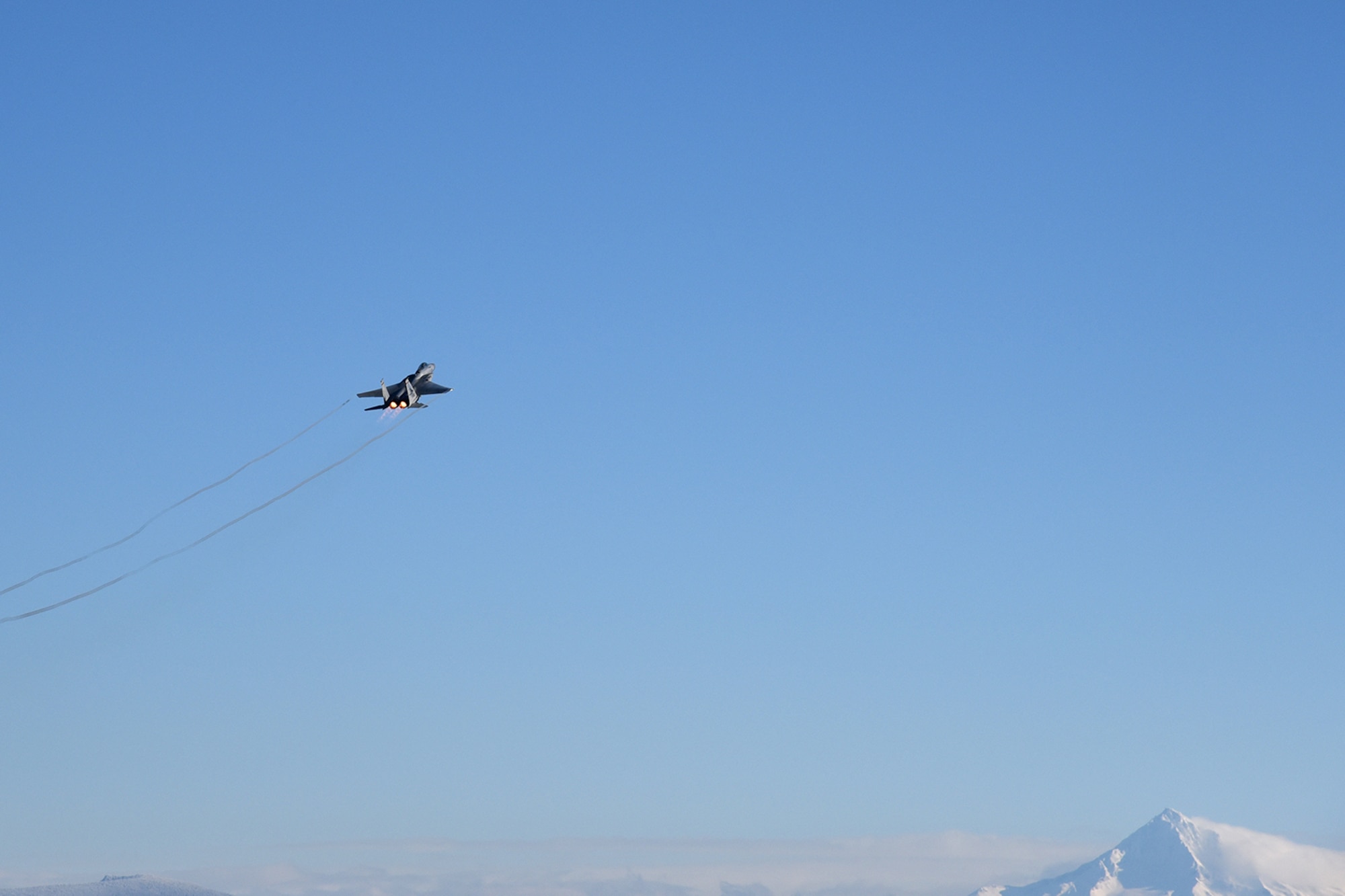 Lt. Col. Paul Shamy, 123rd Fighter Squadron, takes to flight in F-15C Eagle 78-482 for its first training mission with a new wing, Portland Air National Guard Base, Ore., Jan. 3, 2017. (U.S. Air National Guard photo by Senior Master Sgt. Shelly Davison, 142nd Fighter Wing Public Affairs)