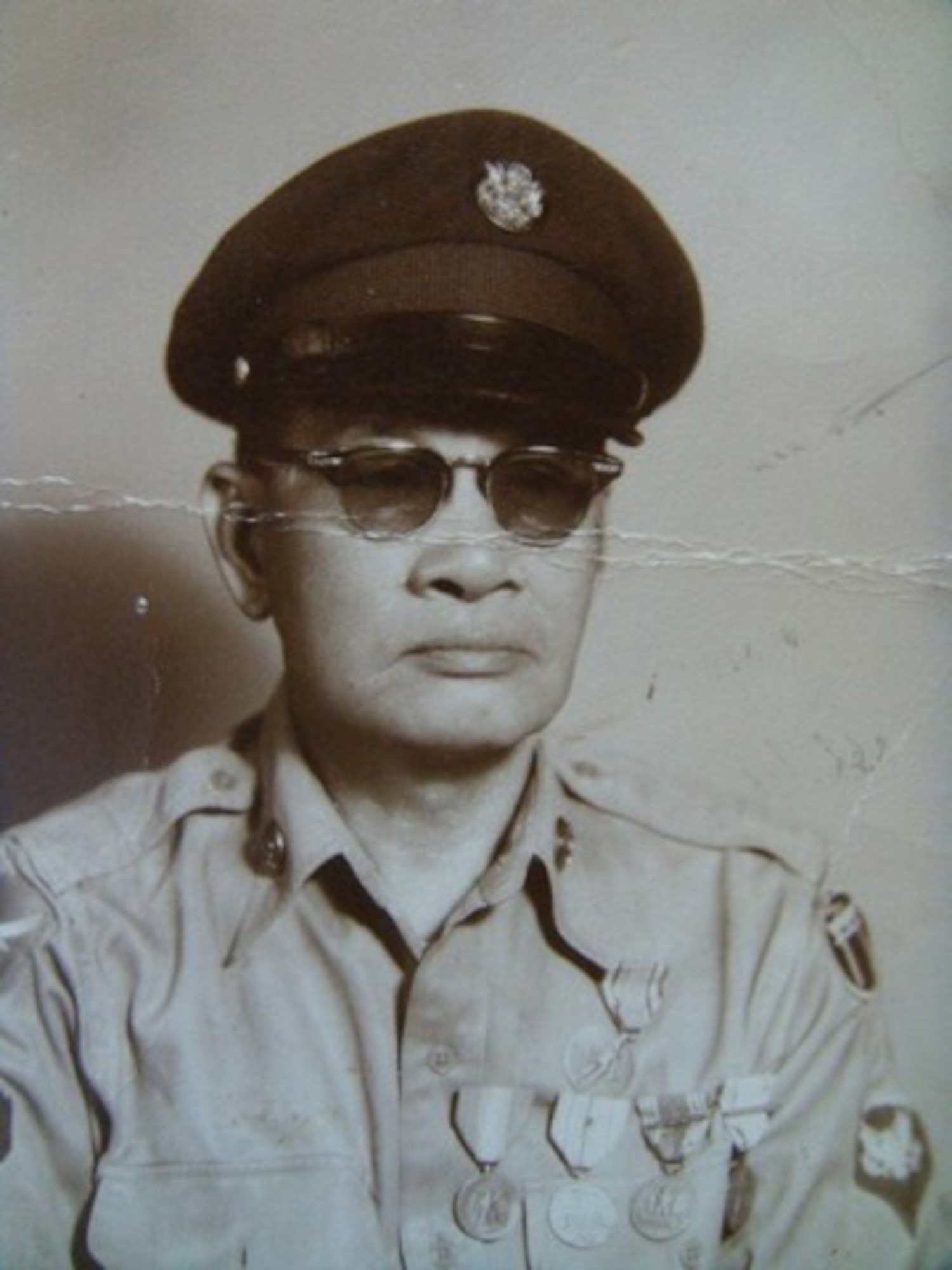 Joaquin Canlas, a retired U.S. Army Staff Sgt. and U.S. Air Force Col. Jimmy Canlas, 437th Airlift Wing commander’s, grandfather, was a Philippine Army scout and joined the U.S. Army to fight in World War II. During his time in the U.S. Army, he served as Gen. Douglas MacArthur’s personal driver. Canlas’ grandfather was captured and eventually escaped the Bataan Death March, where prisoners walked 65 miles to Japanese prison camps. He went on to also serve in the Korean War under MacArthur. (Courtesy photo)