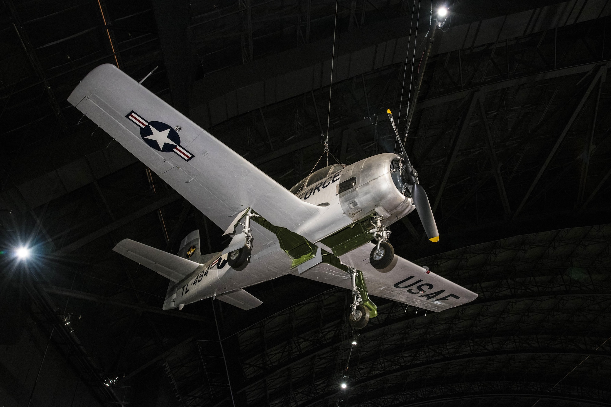 DAYTON, Ohio -- North American T-28A Trojan on display in the Cold War Gallery at the National Museum of the United States Air Force. (U.S. Air Force photo)