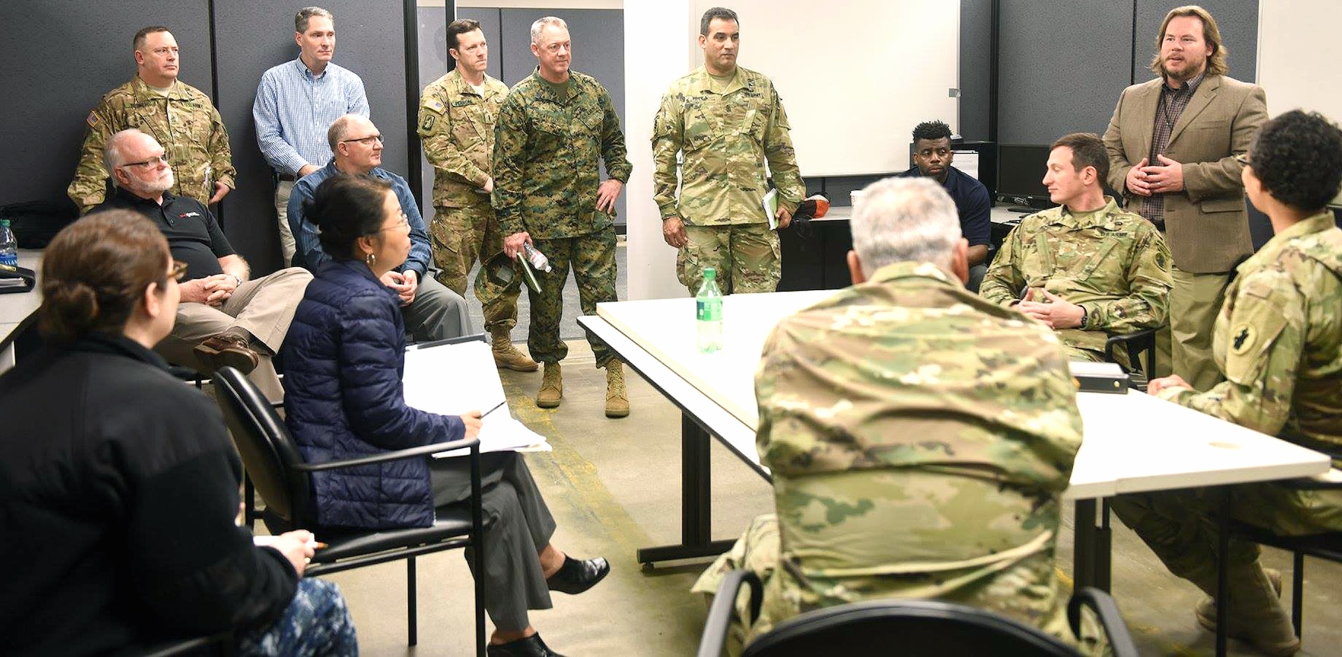 Small group break-out sessions took place during Army South reintegration mission training at Joint Base San Antonio-Fort Sam Houston Jan. 10.