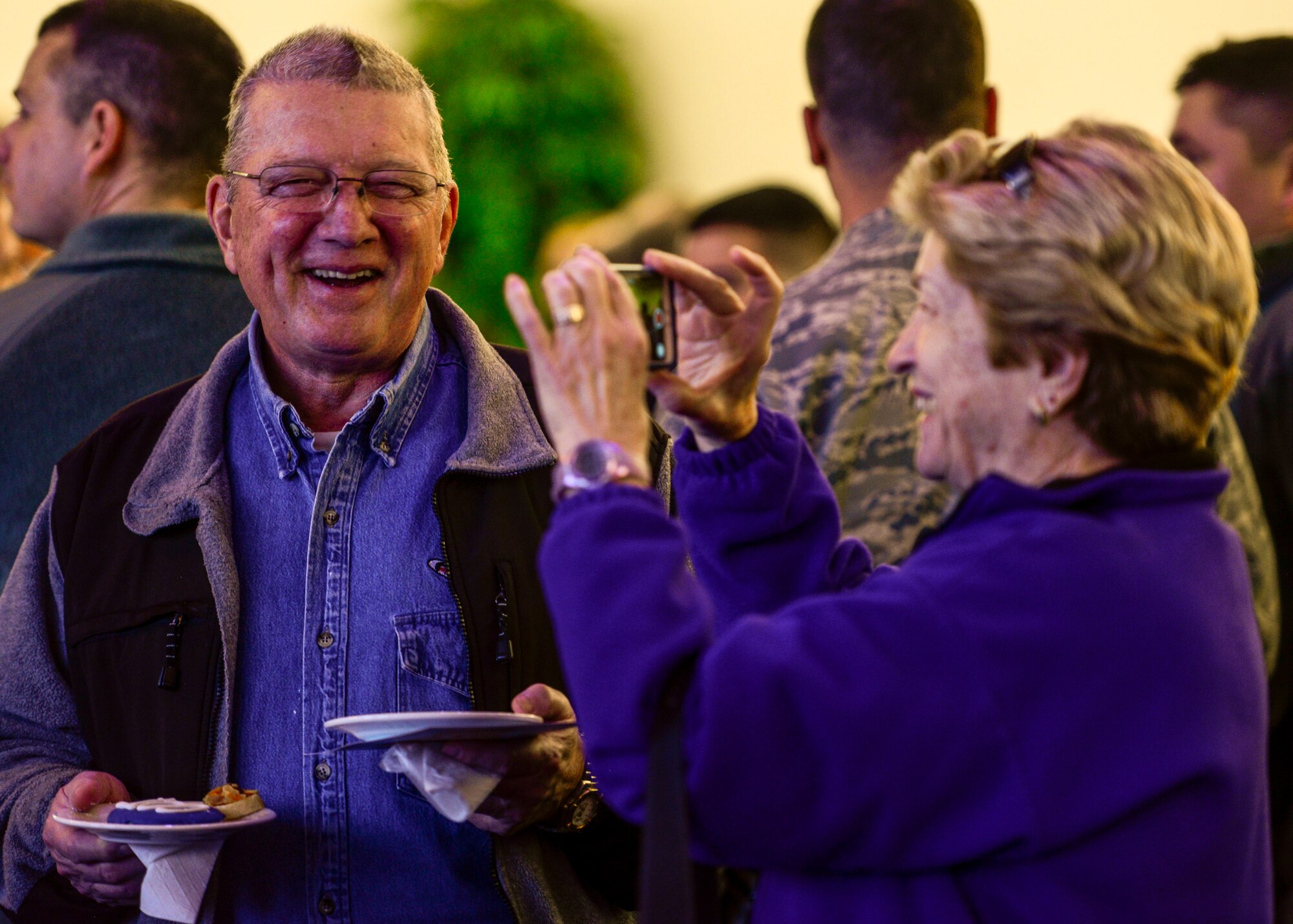 Attendees enjoy the Centennial kickoff ceremony.