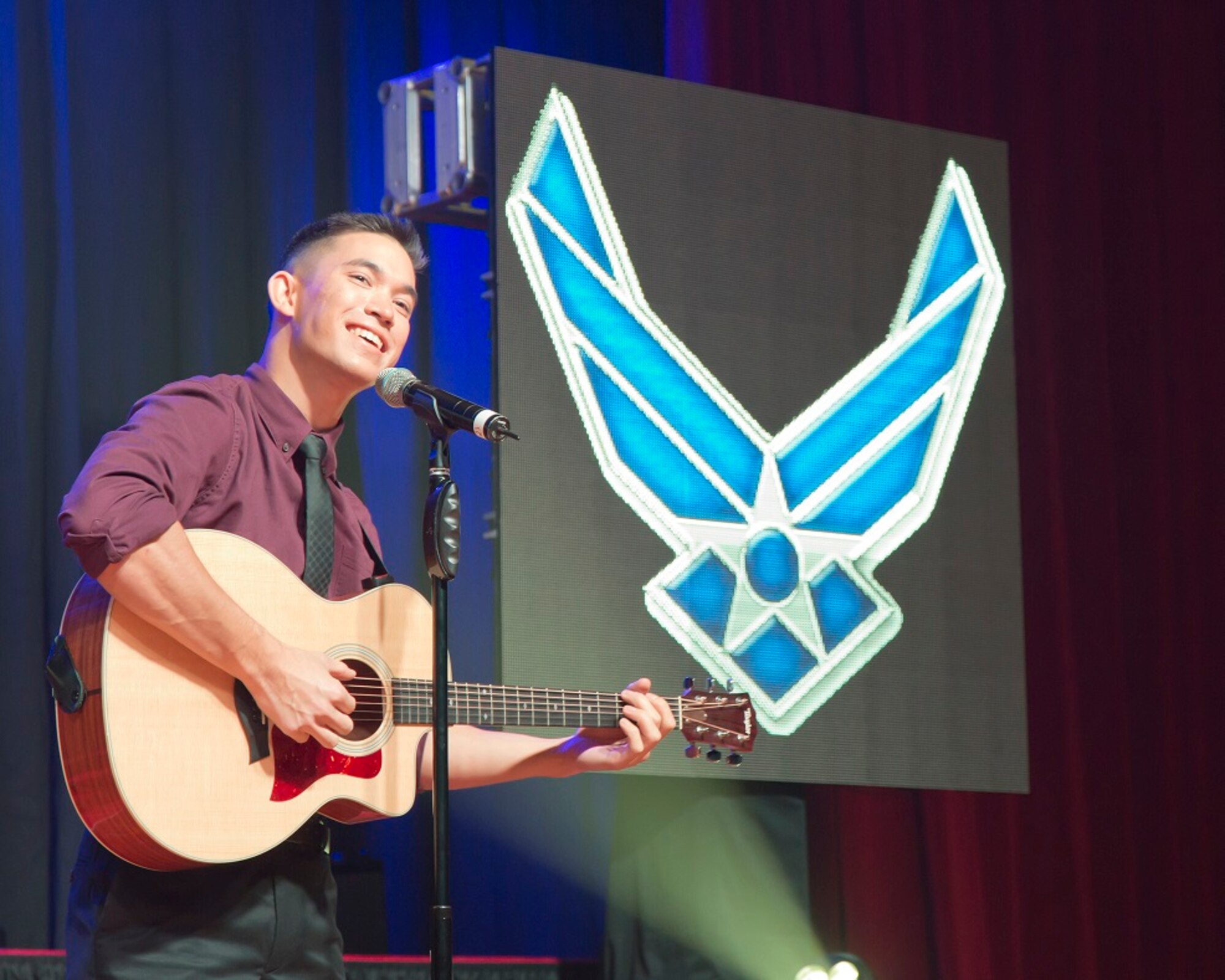Senior Airman James Pratt of the 28th Civil Engineer Squadron at Ellsworth Air Force Base, South Dakota, won the Air Force Worldwide Talent Competition. (U.S. Air Force Photo by Lee Schwabe)