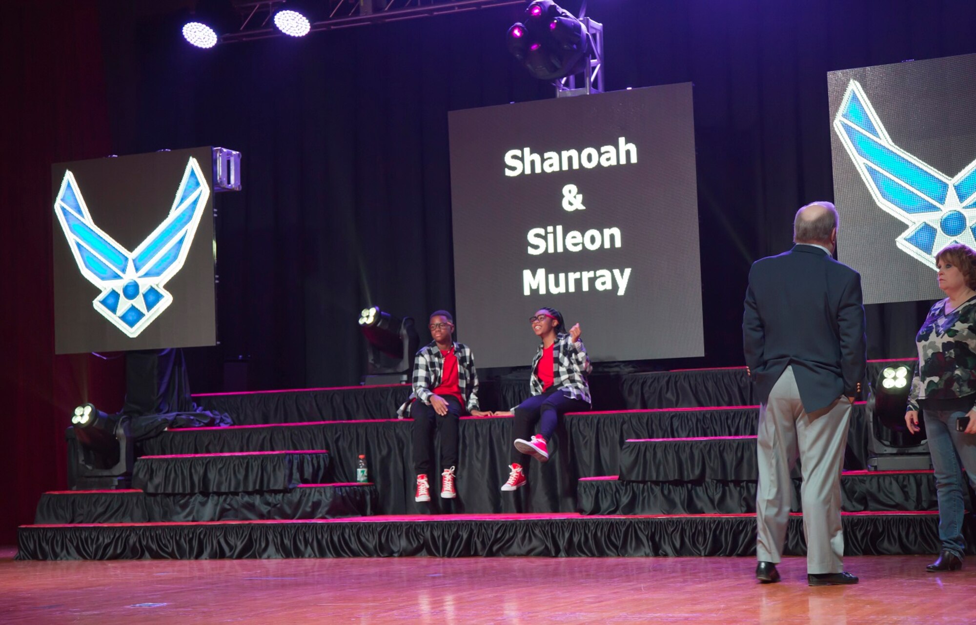 Shanoah and Sileon Murray, a sister and brother dance act whose parents are stationed at Hill Air Force Base, Utah, won the Operation Talent Search competition. (U.S. Air Force photo by Lee Schwabe)