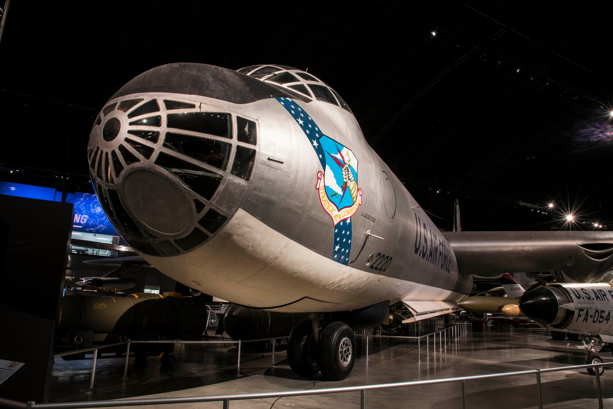DAYTON, Ohio -- Convair B-36J Peacemaker on display in the Cold War Gallery at the National Museum of the United States Air Force. (U.S. Air Force photo by Ken LaRock)