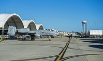A-10C Thunderbolt IIs taxi to the flightline Jan. 12, 2017, at Moody Air Force Base, Ga. The A-10Cs departed Moody to participate in Green Flag-West. Exercises like Green Flag-West offer pilots the opportunity to train alongside Army and special forces units. (U.S. Photo by Airman 1st Class Janiqua P. Robinson)