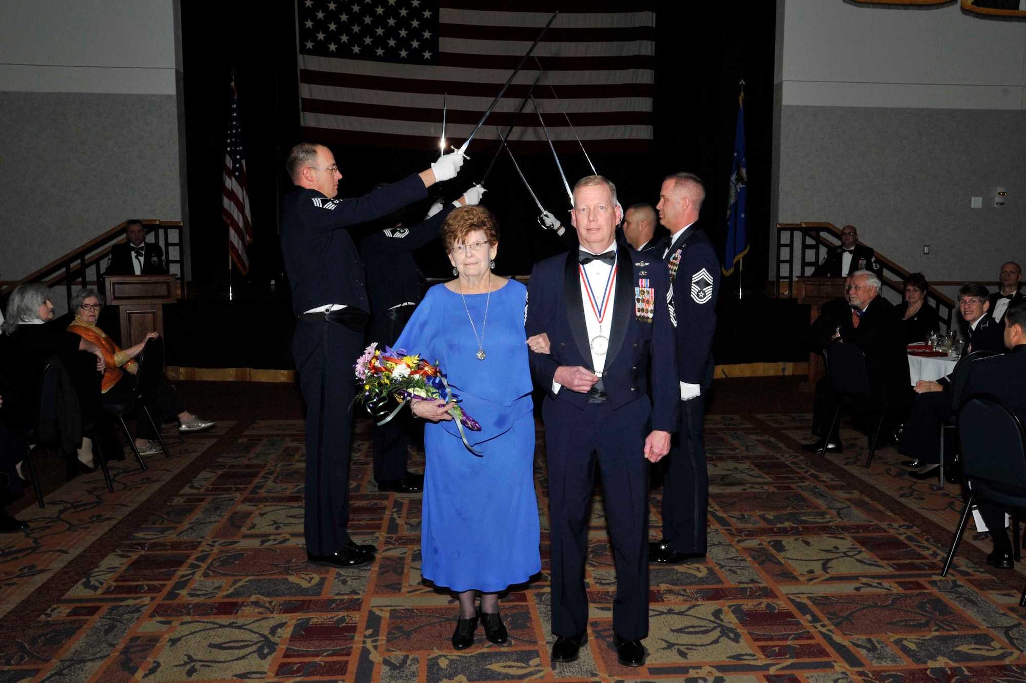 Five Airmen were recognized for their selection to chief master sergeant during a ceremony Jan. 12, 2017 at McConnell Air Force Base, Kan. Chief master sergeant is the highest enlisted rank in the Air Force. (U.S. Air Force photo/Airman 1st Class Erin McClellan)