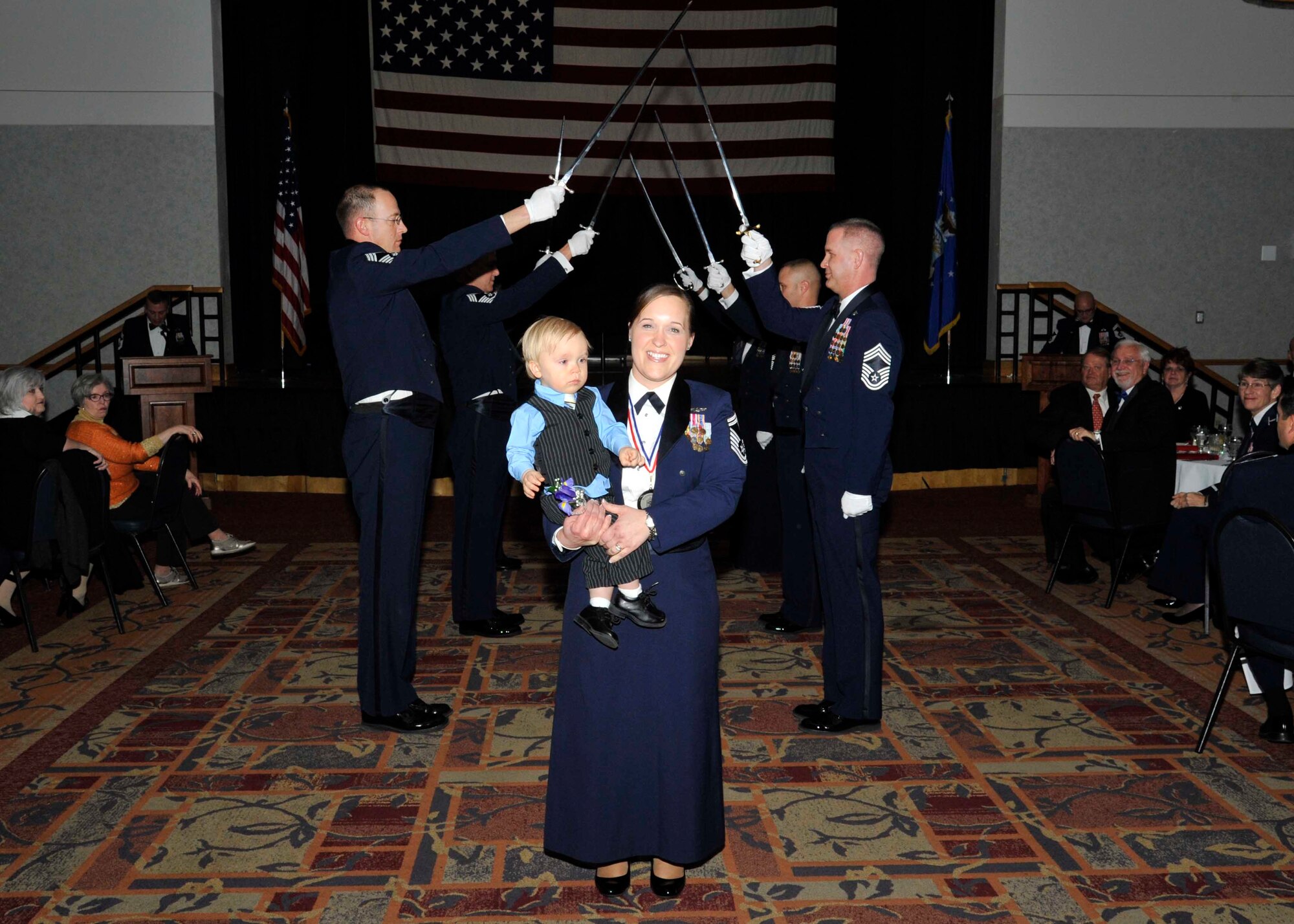 Five Airmen were recognized for their selection to chief master sergeant during a ceremony Jan. 12, 2017 at McConnell Air Force Base, Kan. Chief master sergeant is the highest enlisted rank in the Air Force. (U.S. Air Force photo/Airman 1st Class Erin McClellan)