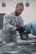 U.S. Air Force Staff Sgt. Carlos Daniel, 7th Munitions Squadron green team member, places a nose cone on a GBU-31 V1 joint direct attack munition at Dyess Air Force Base, Texas, Jan. 12, 2017. Over the course of the competition, both competing teams are monitored for safety and technical violations, which can add to the final time of their build. (U.S. Air Force photo by Airman 1st Class Rebecca Van Syoc)