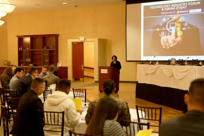 Camp Pendleton held a Technology Industry Forum at the Pacific Views Event Center, Jan 12, 2017. The event was presented by Microsoft and intended to educate   transitioning service members about career paths in the technology industry.
