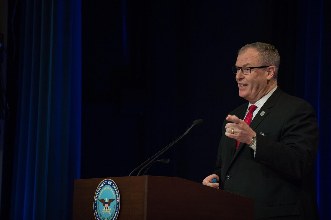 Deputy Defense Secretary Bob Work speaks during his farewell ceremony at the Pentagon in Washington, D.C., Jan. 13, 2017. DoD photo by Army Sgt. Amber I. Smith