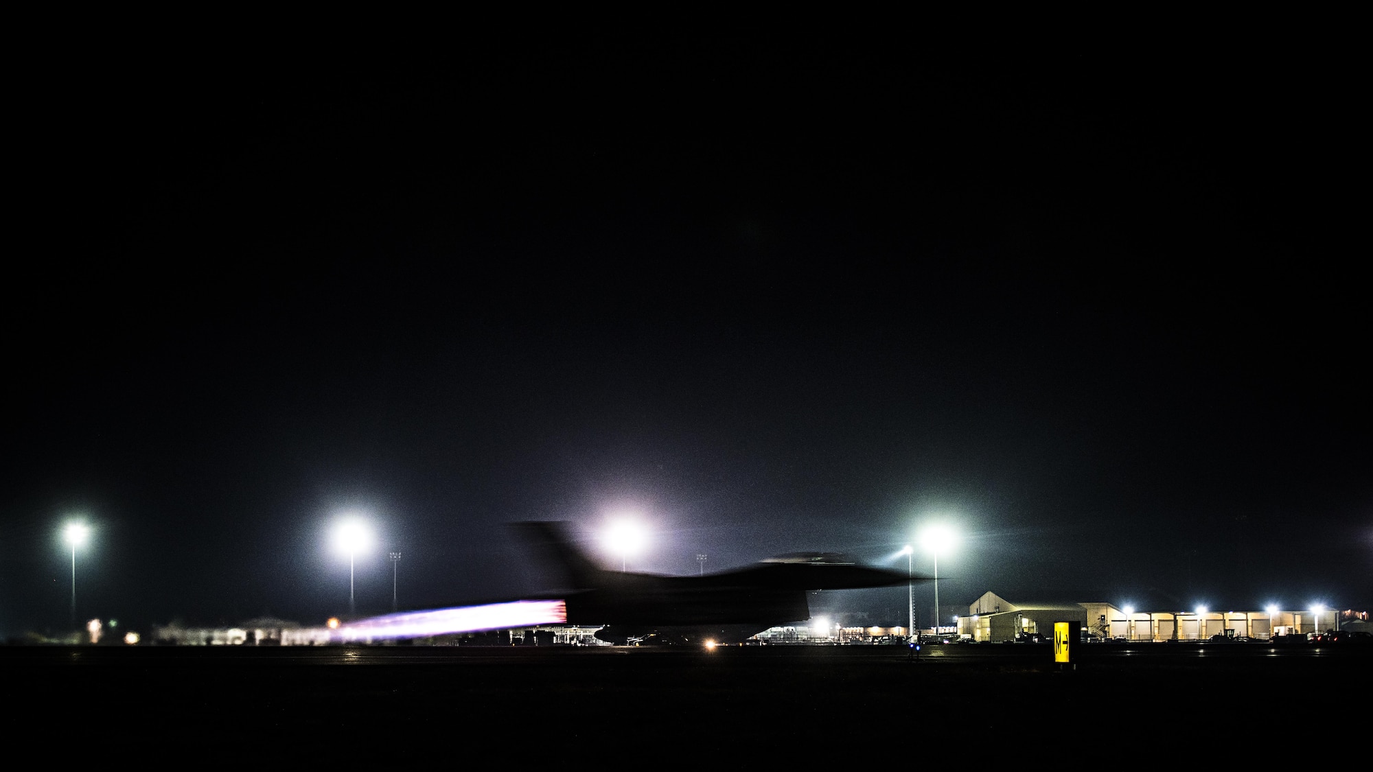 Capt. David, 79th Expeditionary Fighter Squadron pilot, takes off in an F-16 Fighting Falcon for a night mission Jan. 13, 2017 at Bagram Airfield, Afghanistan. David achieved his goal of becoming a pilot when he was accepted for officer training school in 2012 after being an enlisted maintainer for eight years. (U.S. Air Force photo by Staff Sgt. Katherine Spessa)
