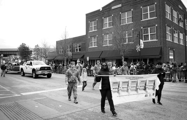 Employees from the Tulsa District, U.S. Army Corps of Engineers, march through the city streets during the 38th annual Martin Luther King Jr. Commemorative Parade in Tulsa, Okla., January 16, 2017.   Personnel from the Tulsa District have been participating in the city of Tulsa's MLK Day parade for more than 20 years. (U.S. Army Corps of Engineers photo by Preston Chasteen/Released)