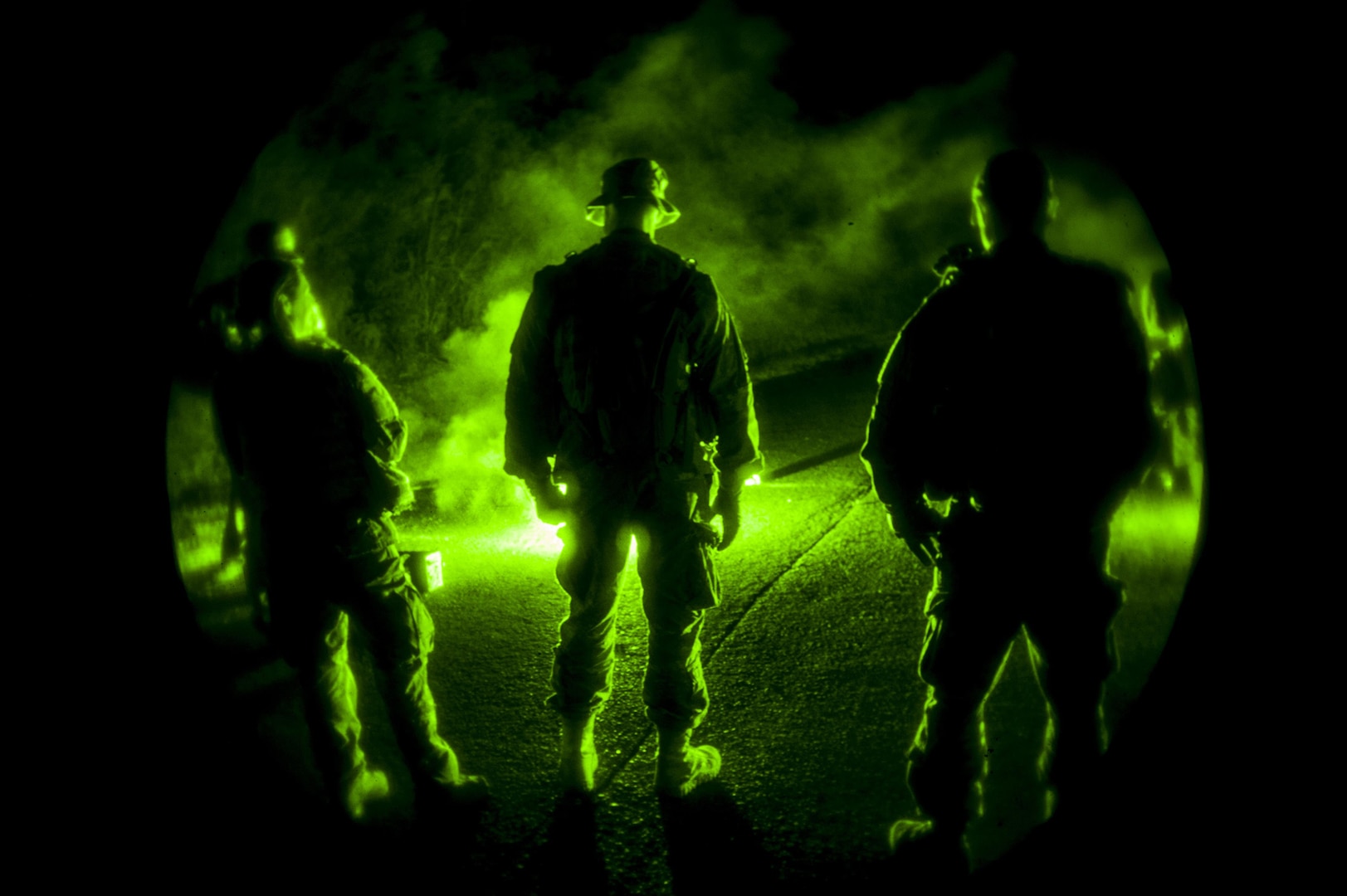U.S. Air Force Airmen from the 17th Special Operations Squadron light flares during a combat survival training exercise, Jan. 6, 2017, at Camp Hansen, Japan. Combat survival training is for aircrew members to retain currency on a course they are required to have every three years. 