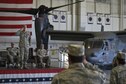 Air Commandos with the 801st Special Operations Aircraft Maintenance Squadron render their first salute to Maj. Bryan Hogan, commander of the 801st SOAMXS, during a change of command ceremony at Hurlburt Field, Fla., Jan. 12, 2017. Hogan took command of the 801st SOAMXS from outgoing commander, Lt. Col. Philip Broyles. (U.S. Air Force photo by Airman 1st Class Joseph Pick)