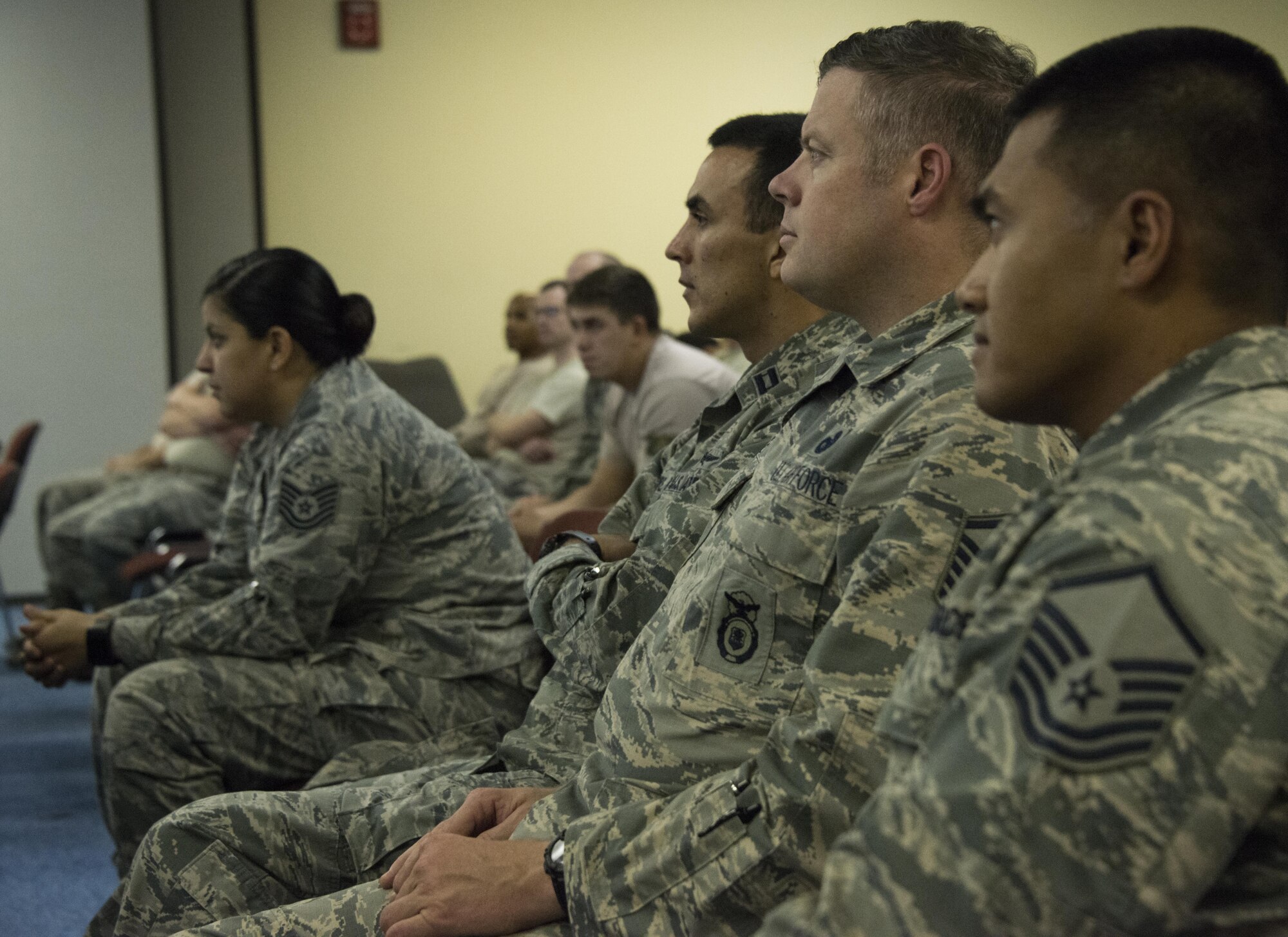 The United States Air Force Special Operations School sent faculty to the 353rd Special Operations Group to deliver two-weeks of academic training at Kadena Air Base, December 5-16, 2016. Bringing the education team into the field is relatively inexpensive compared to what it would cost to bring the 420 students from the 353rd Special Operations Group to Hurlburt Field. (U.S. Air Force photo by Capt. Jessica Tait)