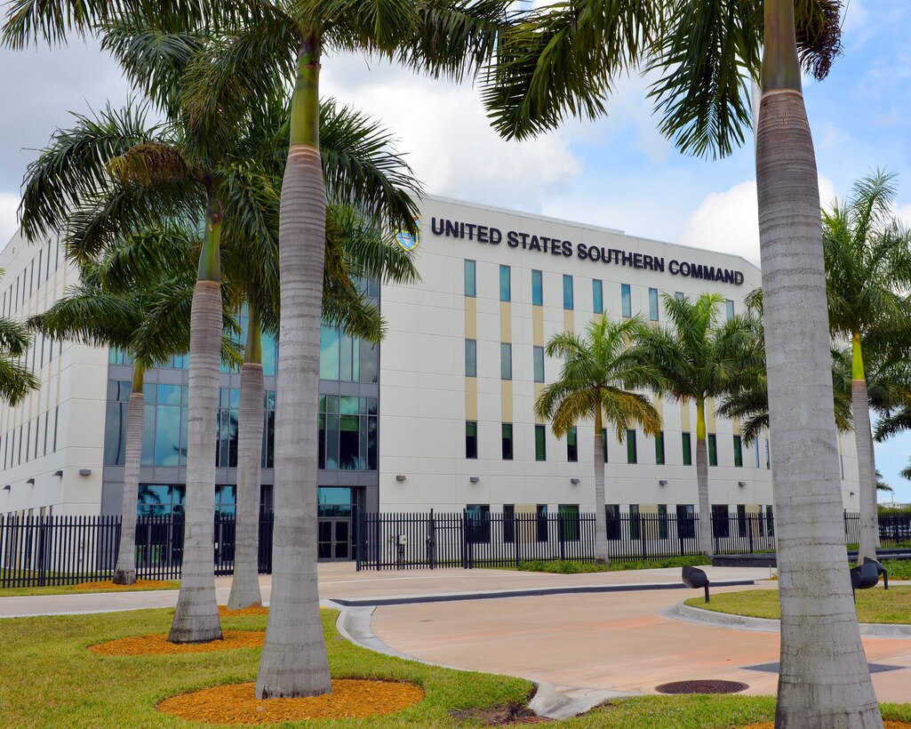 U.S. Southern Command's headquarters building in Miami, Florida. (SOUTHCOM Photo)