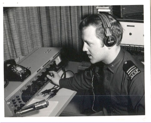 Cadet 1st Class John Severski adjusts the controls in the KAFA studio Jan. 17, 1971. The Academy’s cadet-run radio station hit the airwaves just before 7 p.m. that day. The station is broadcast on 97.7 FM and is the voice of cadets in the Colorado Springs area and the world. (U.S. Air Force Academy McDermott Library Archives)